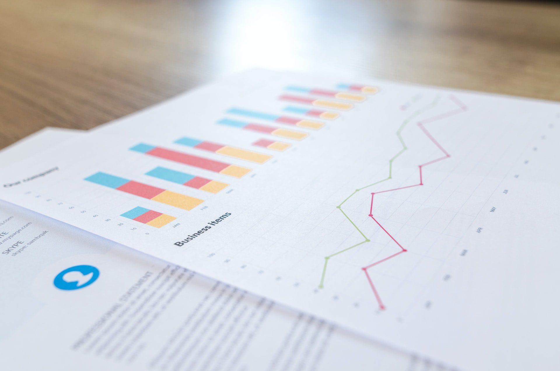 growth plan - graph and line chart