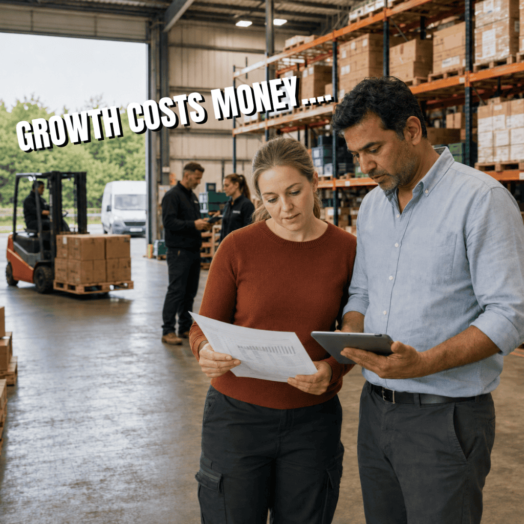 two people in warehouse